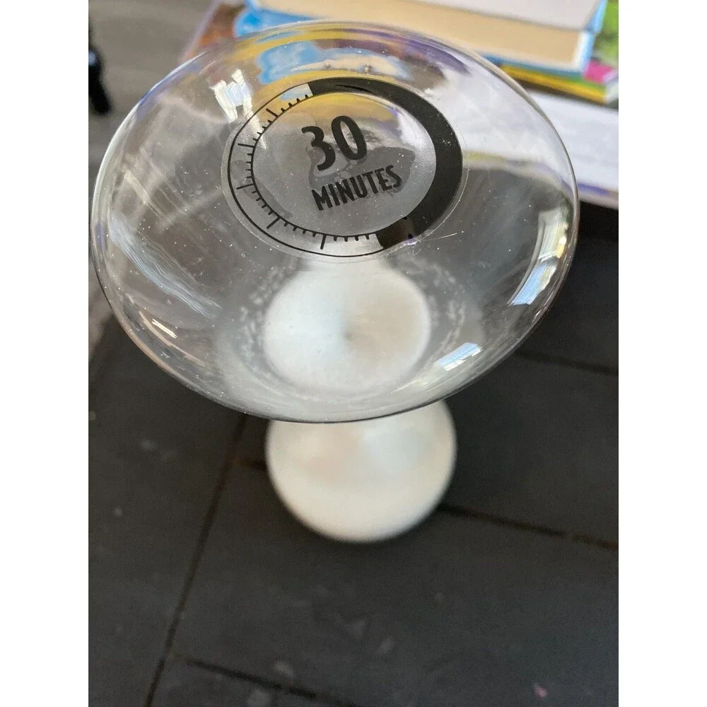 hour glass white sand timer 30 minutes excellent condition